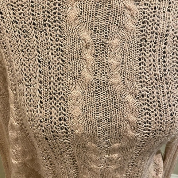 FREE PEOPLE SHEER SWEATER IN FRAPPUCINO - Picture 5 of 6